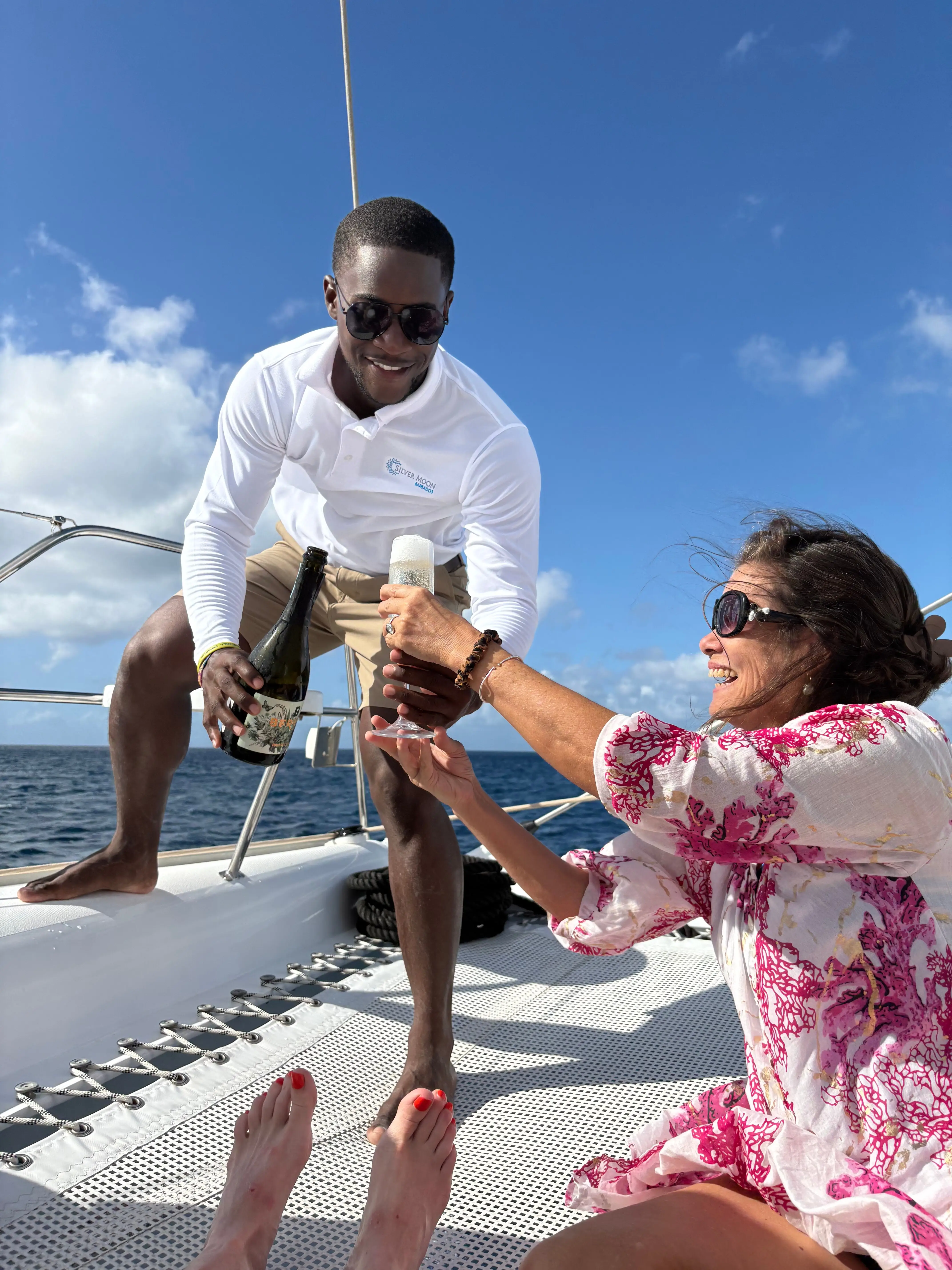 Prosecco on the trampoline